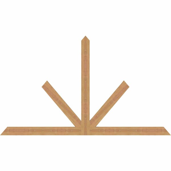 Ekena Millwork Saratoga Timber Gable Bracket, Western Red Cedar, 72"W x 42"H x 1 1/2"D x 3 1/2"F, 14/12 Pitch GBW072X42X0204SAR00SWR - main